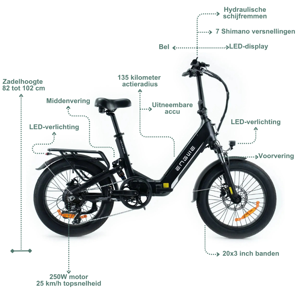 ENGWE L20 3.0 Boost - Zwart