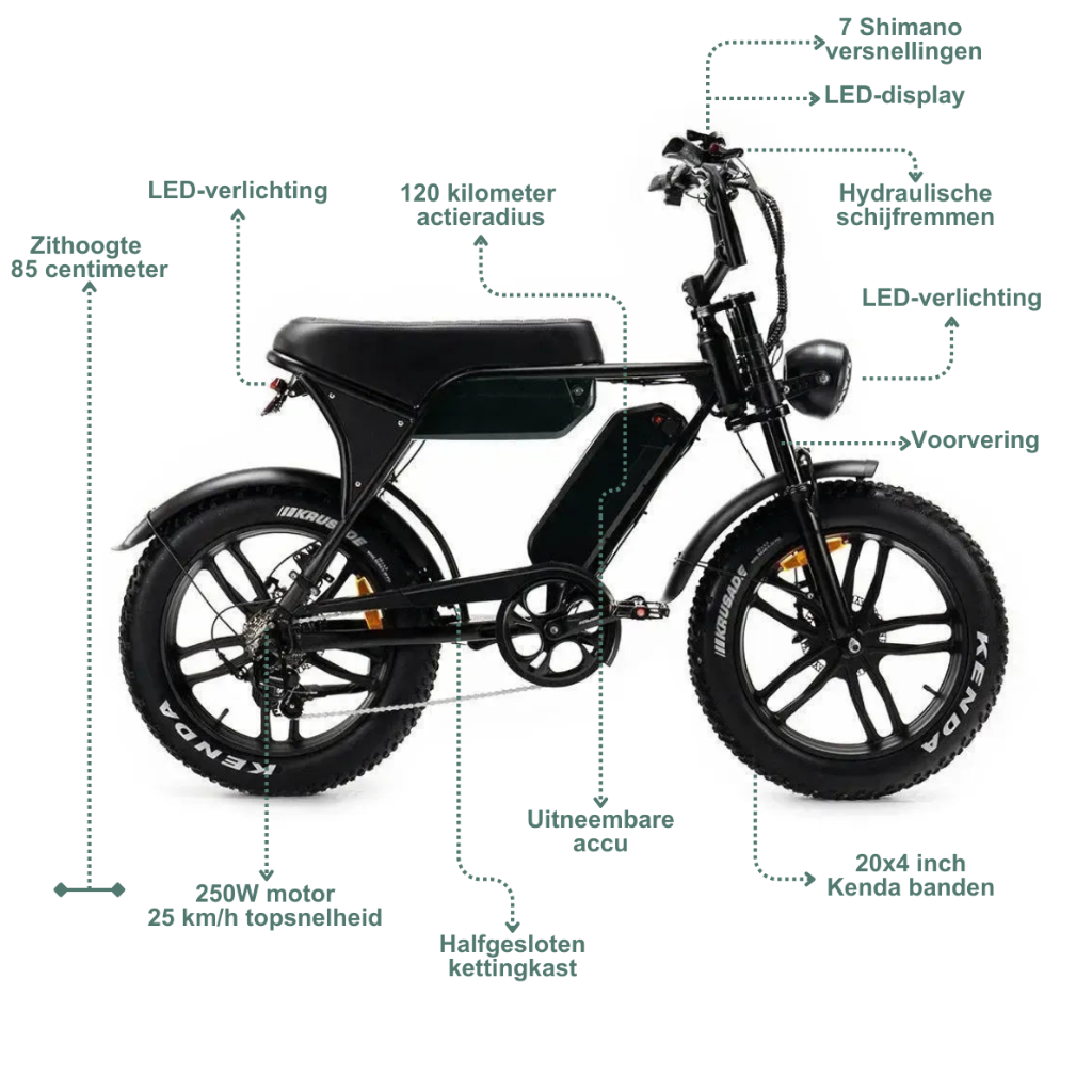 OUXI V8 Max (dubbele accu, incl. achterzitje & alarm)