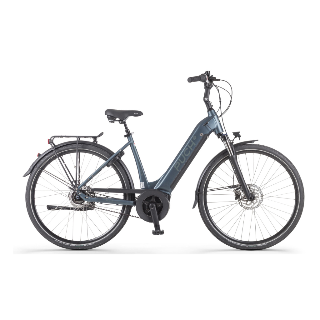 PUCH E-Maxi Belt Active Plus 500 | Blue Indigo Glossy (Dames)